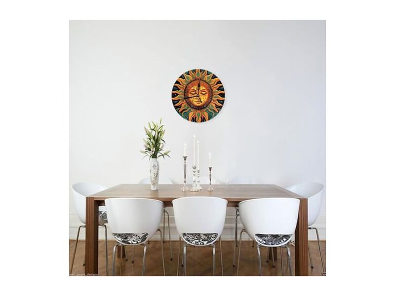 Retro Mexican Sun Style Laundry Wall Clock 10 Inch Silent Non Ticking image number 2