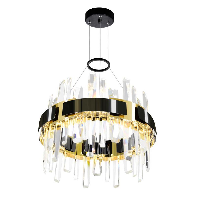 Aya LED Integrated Pearl Black Chandelier