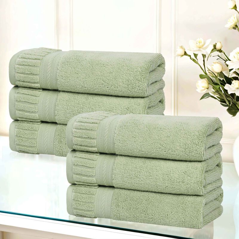 Soft Zero Twist Cotton Hand Towels 6 Pack Highly Absorbent Towels image number 1
