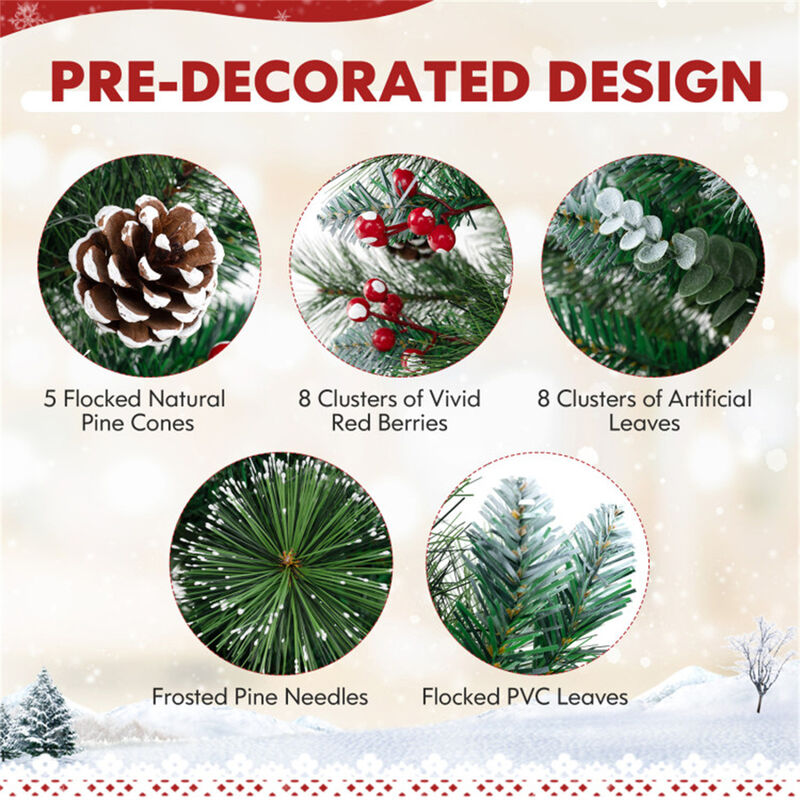 Battery-Operated Tabletop Holiday Decoration Festive & Portable Christmas Accent Piece image number 4