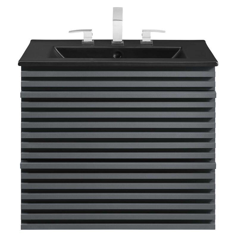Render 24" Wall-Mount Bathroom Vanity image number 3