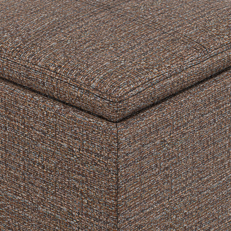 Simpli Home Rockwood Cube Storage Ottoman with Tray image number 7