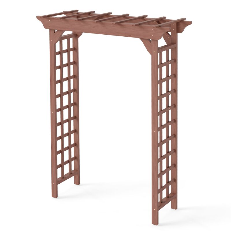 Wooden Wedding Arch, Wood Trellis for Plant Climbing, Christmas Decor Pergola for Garden Backyard image number 3