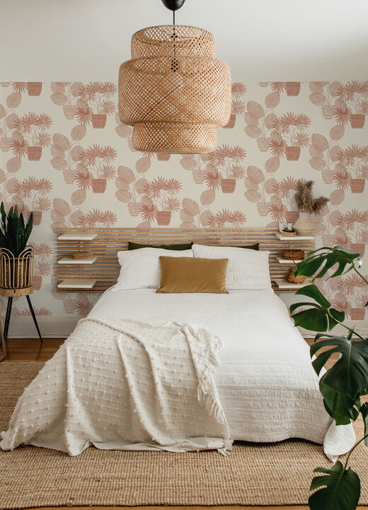 Aida Pink Potted Plant Wallpaper