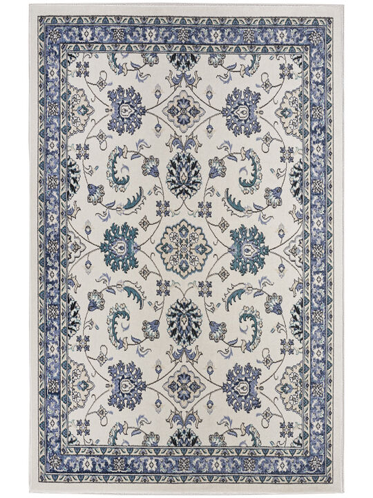Nourison Essentials NRE05 Ivory/Blue 4' x 6' Rug
