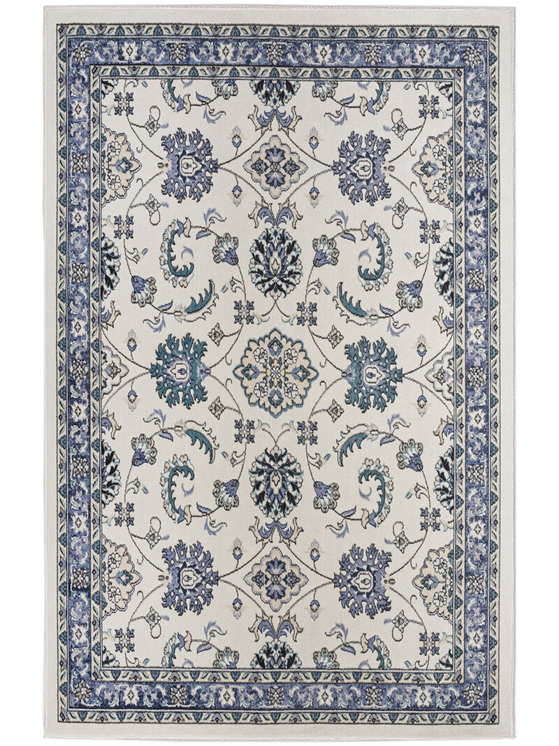 Nourison Essentials NRE05 Ivory/Blue 4' x 6' Rug