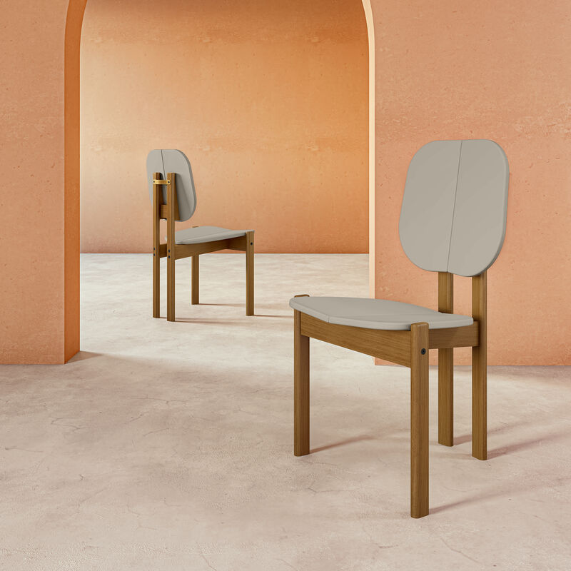 Gales Beige Dining Chairs (Set of 2)