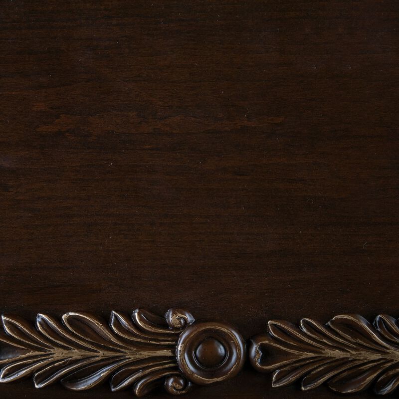 Hesar Side End Table, 28 Inch Marble, Cherry Brown Wood Cabriole Legs