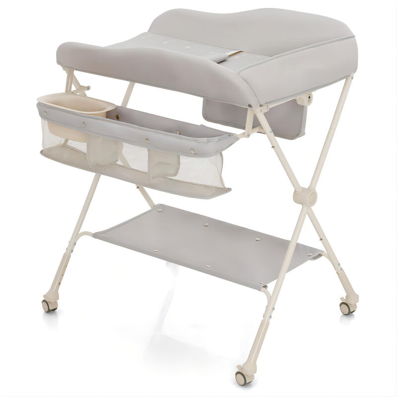 Baby Changing Table on Wheels with Built-In Water Basin – Easy-Clean Design