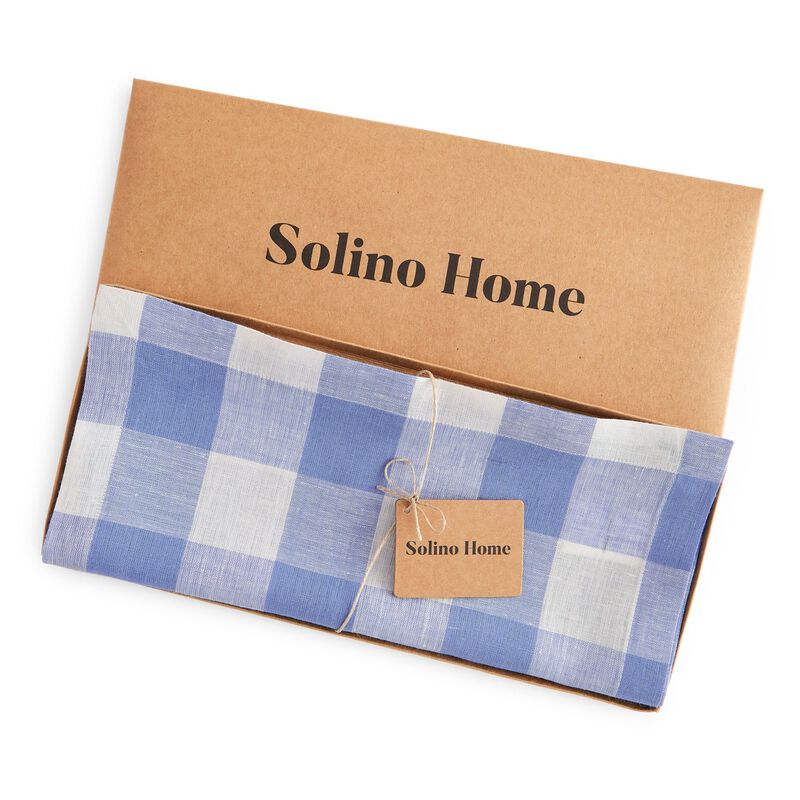 Christmas Linen Table Runner - Buffalo Check, Solino Home