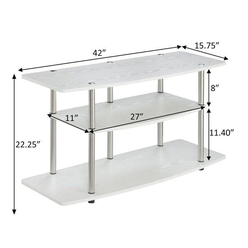 Convience Concept, Inc. No Tools 3 Tier Wide TV Stand for TVs up to 46 Inches