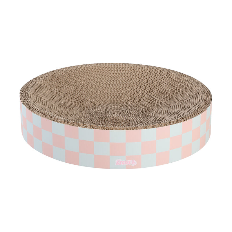 Nelson Modern Cardboard Round Bowl Cat Scratcher with Catnip