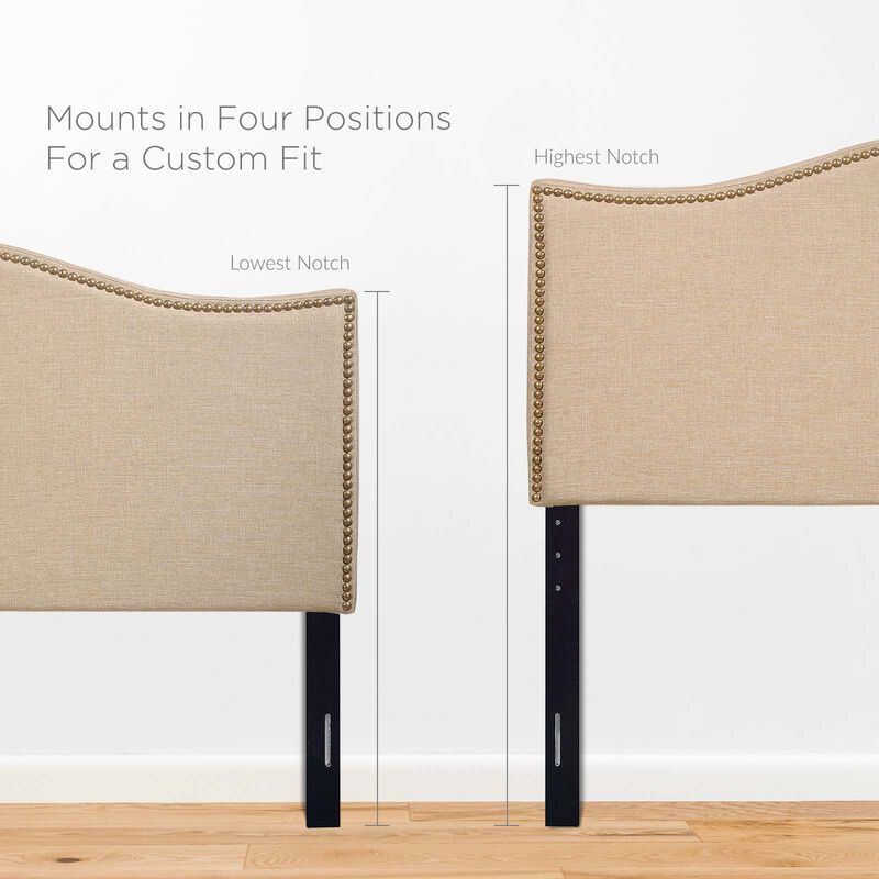 Modway - Curl Queen Nailhead Upholstered Headboard image number 6