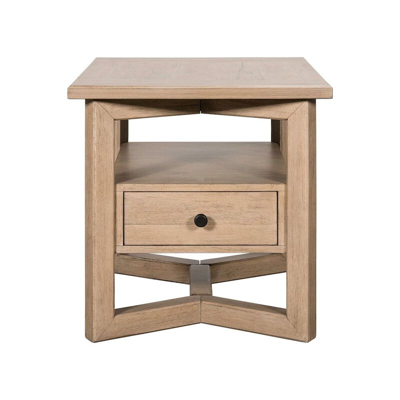 Liberty Furniture 3 Pc Living Room Set - Cocktail Table, End Table Center Trestle - Birch Wood image number 6