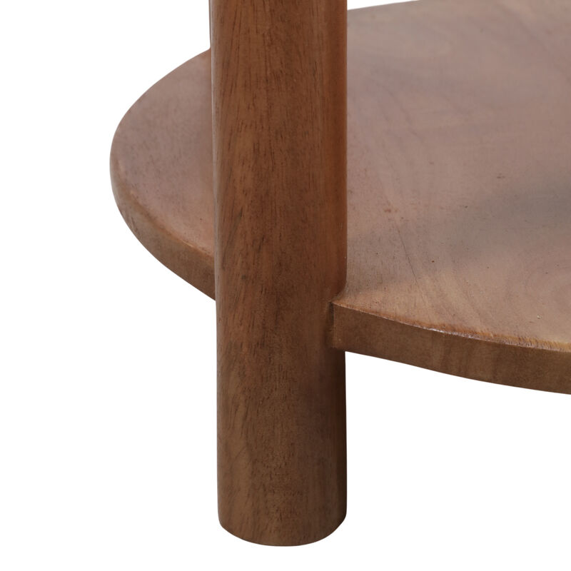 22x16" Accent Table W/ Shelf, Brown image number 4