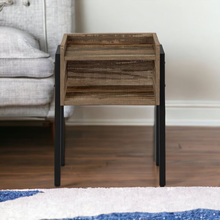 Compact Side Table with Bottom Shelf for Extra Storage and Display Space