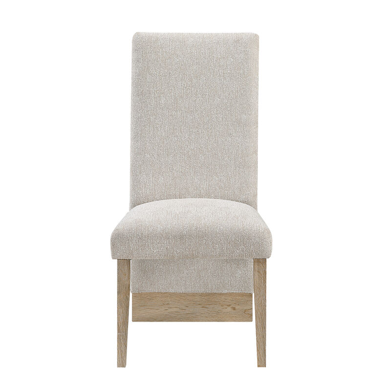 D12 Beige Natural Dining Chairs Set of 2 image number 0