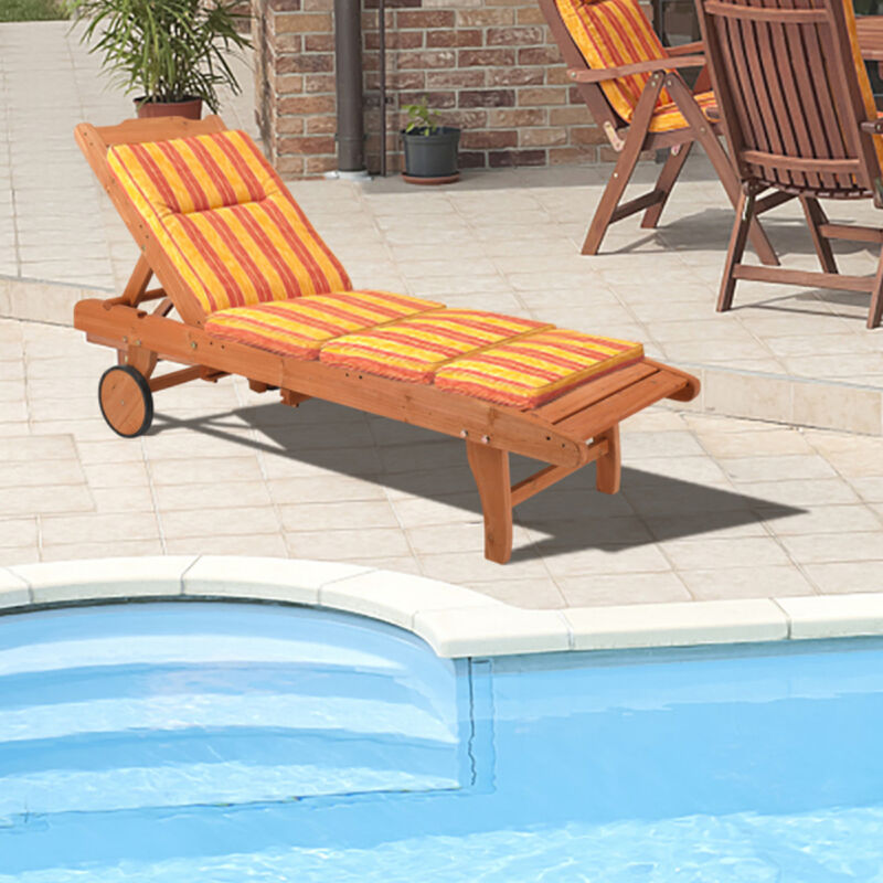 Outdoor Garden Fir Bed with Wheels, Two-Speed Adjustable Wooden Planter Box with Storage Drawers image number 5