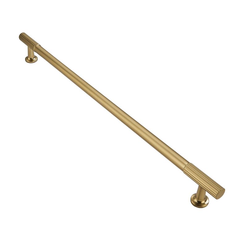 khtumeware Appliance Pull 18 Inch Hole Center 1 Pack Brushed Brass Cabinet Pulls Heavy Duty Solid Warm Brass Kitchen Drawer Hand