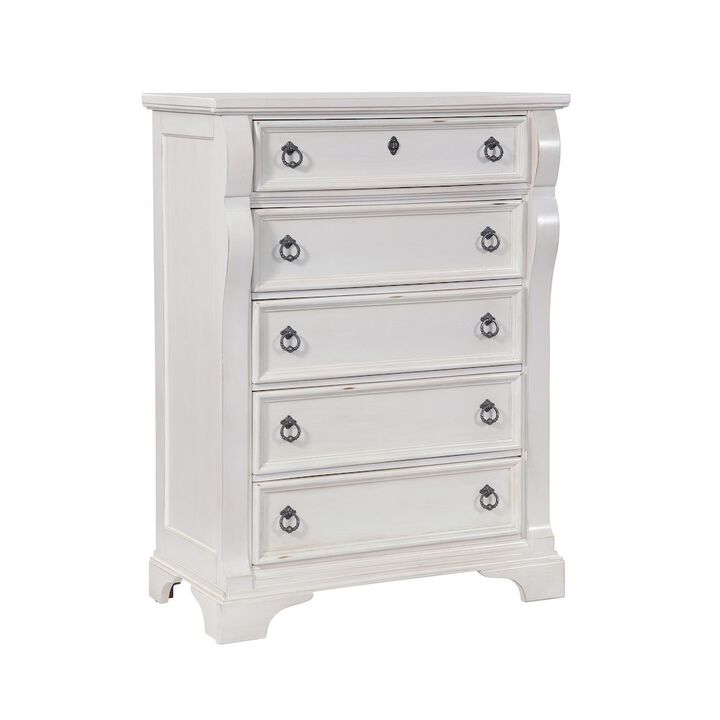 American Woodcrafters Heirloom 5-Drawer Chest - Antique White