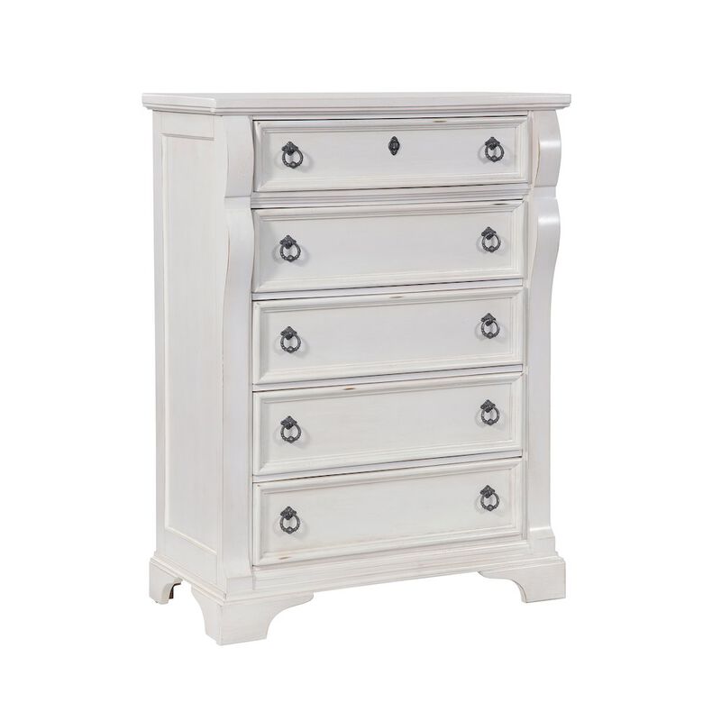 American Woodcrafters Heirloom 5-Drawer Chest - Antique White