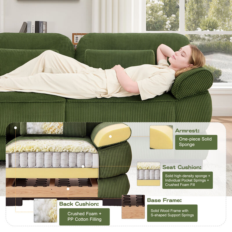 Rongir 2-Seater Sofa with Ottoman image number 3