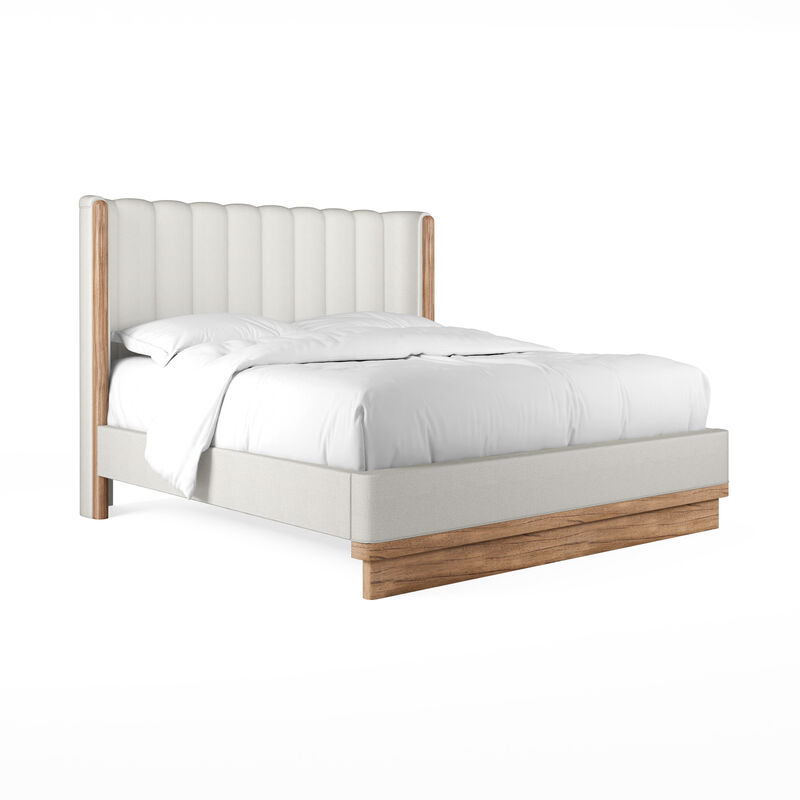 Portico King Upholstered Shelter Bed