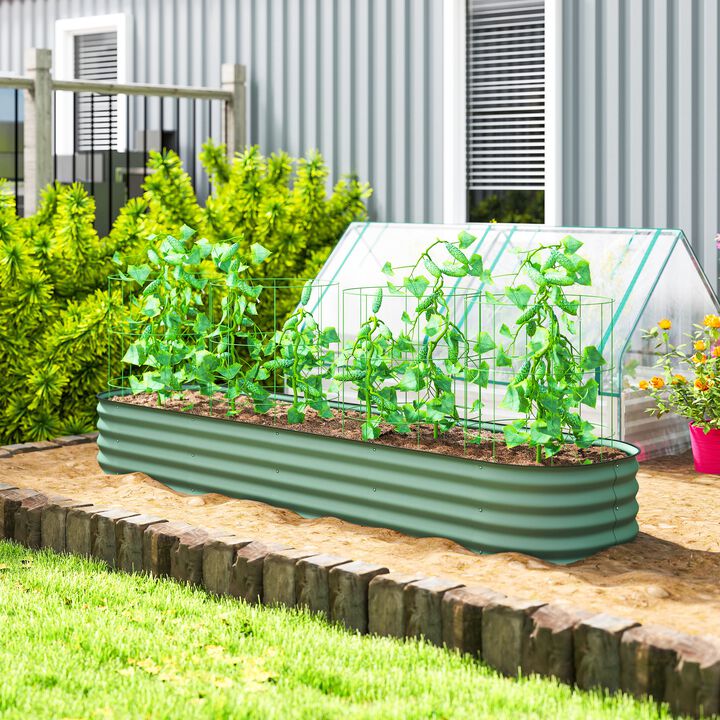 Hivvago Sturdy Galvanized Raised Bed for Vegetables and Flowers