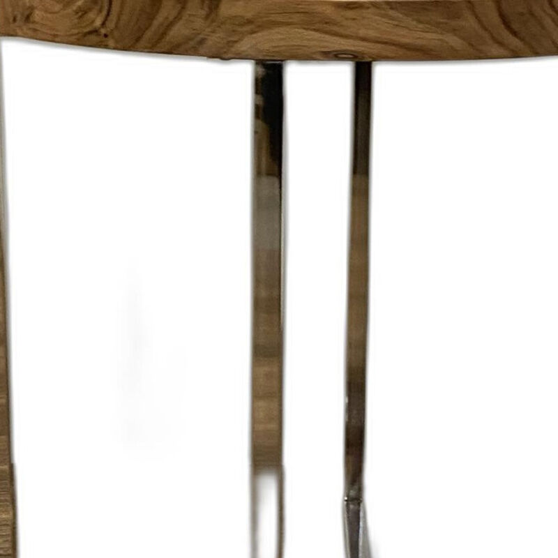 Modern Rustic Side Table with Open Shelf, Perfect for Living Room or Bedroom