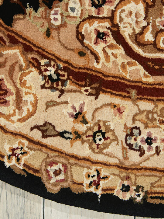 Nourison 2000 2028 Black 4' x Round Rug