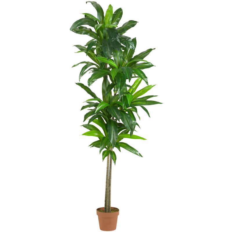 Hivvago 6" Dracaena Silk Plant (Real Touch)
