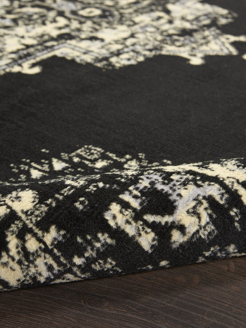 Grafix GRF14 Black 4' x Round Rug