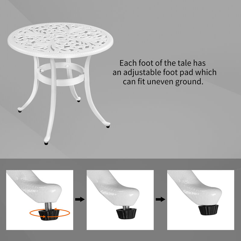 Phoenix Cast Aluminum Round Table for Patio Backyard and Poolside