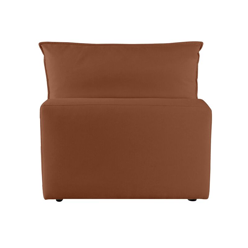 Cali Rust Performance Fabric Armless Chair image number 6