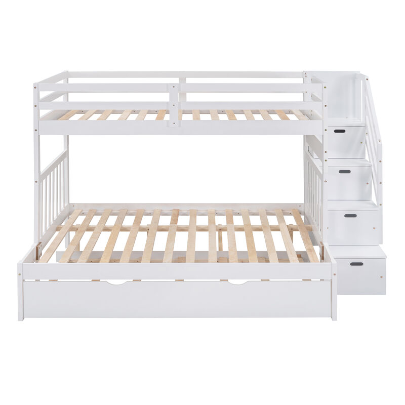 Merax Full Bunk Bed with Twin Size Trundle