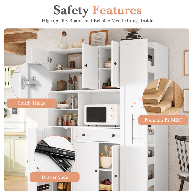 Merax Freestanding Buffet with Hutch