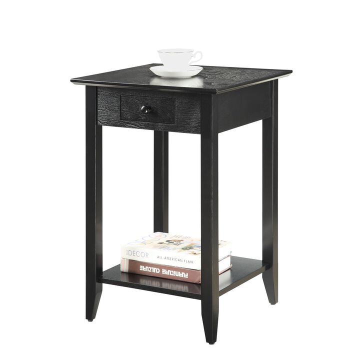 American Heritage 1 Drawer End Table with Shelf