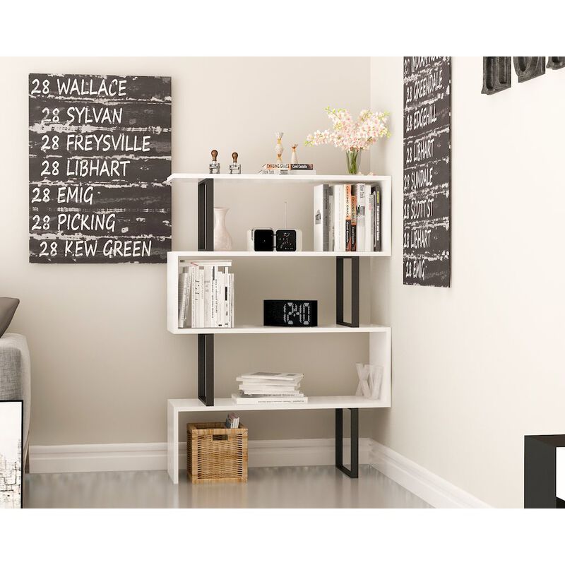 Decorotika Adriana Bookcase White&Black