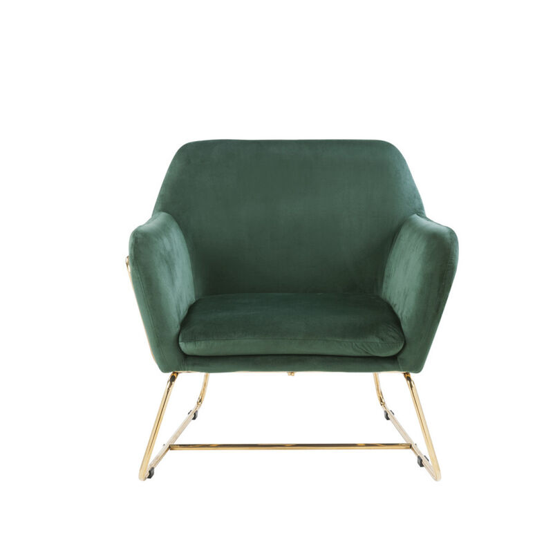 Streamdale Keira Velvet Accent Chair With Metal Base
