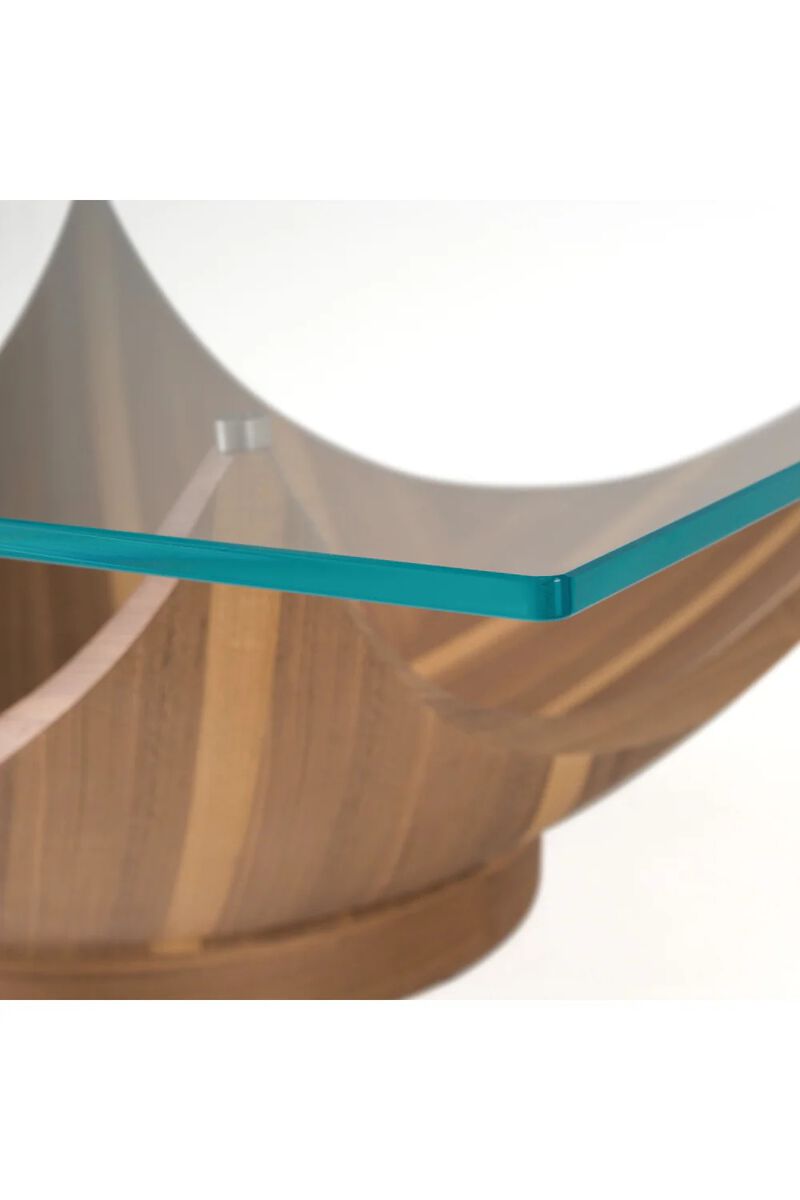 Square Glass Coffee Table | OROA Modern Sunrise image number 4