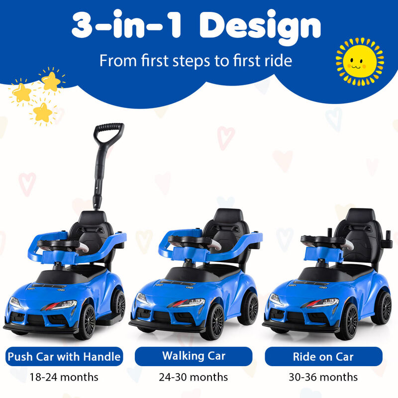 Toddler 3 in 1 Sliding Walking Toy with Foot to Floor Stroller Design image number 3
