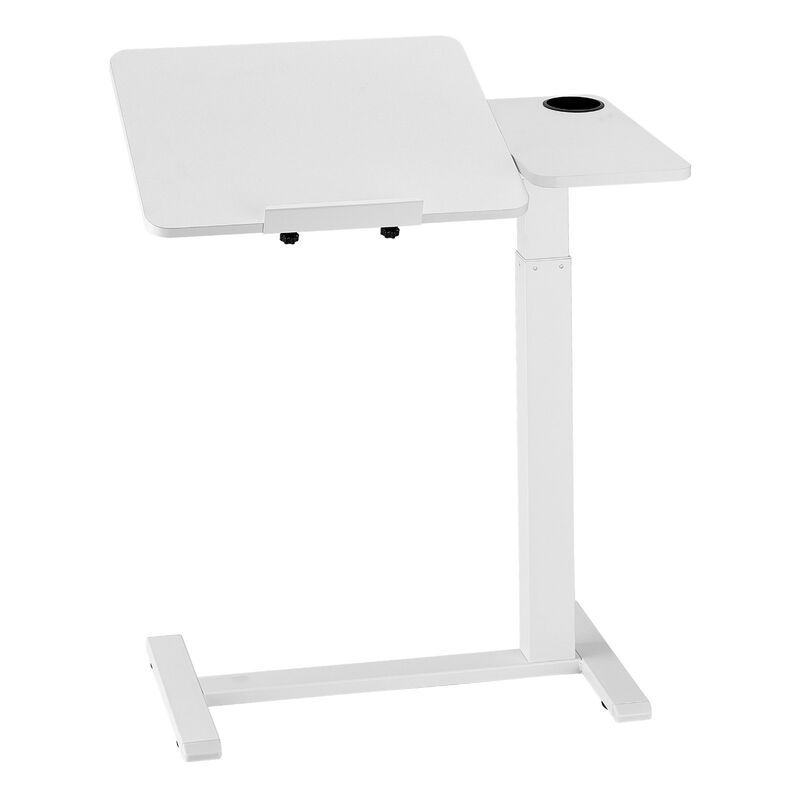 Portable Desk with Flip Top &ndash; Hidden 4-Wheel Rolling Laptop Table with Cup Holder image number 8