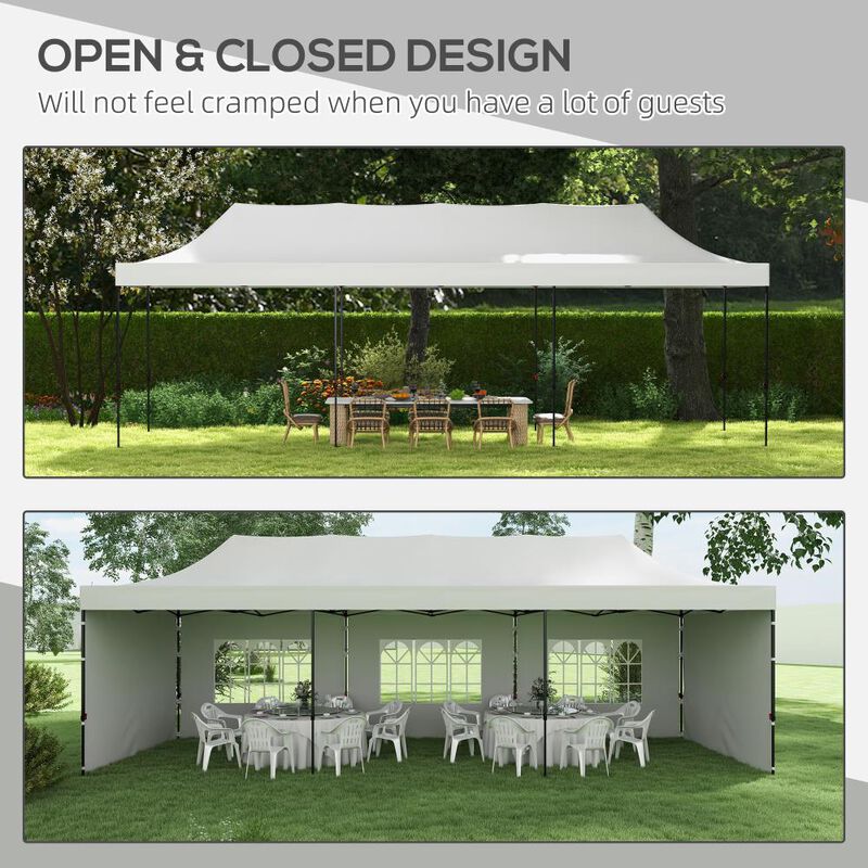Hivvago 9.5x28 Outdoor Pop Up Party Tent with Weights image number 7