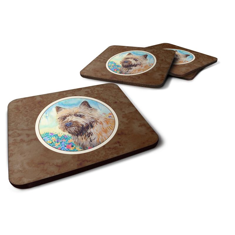 Caroline's Treasures 7238FC Cairn Terrier Foam Coasters (Set of 4), 3.5, Multicolor image number 0