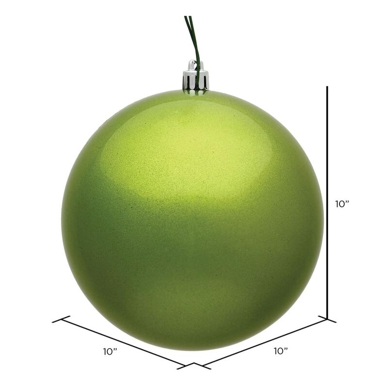Vickerman 10" Lime Candy Ball Ornament image number 1
