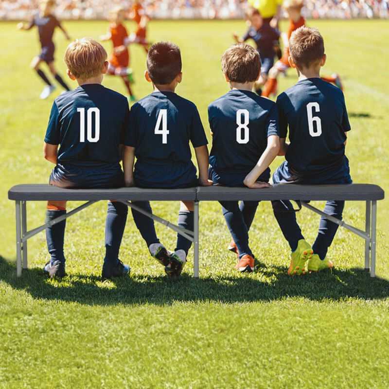 Hivvago Folding HDPE Bench with 1320 LBS Capacity and Handle Lock