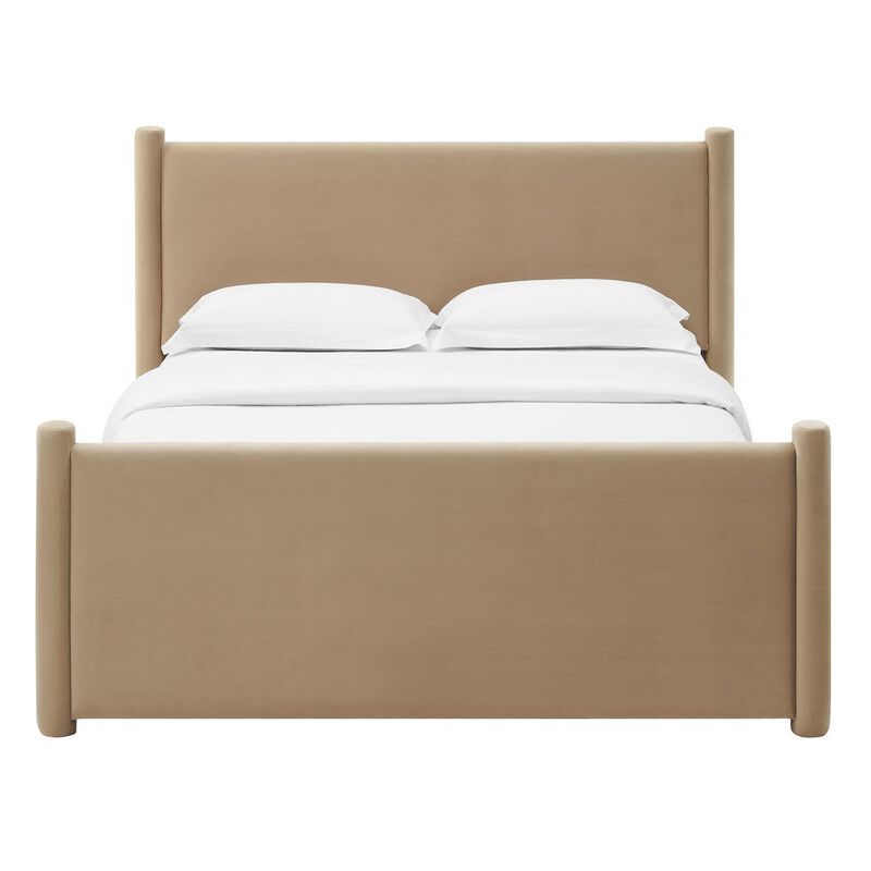 Rael Performance Velvet Full Platform Bed image number 5