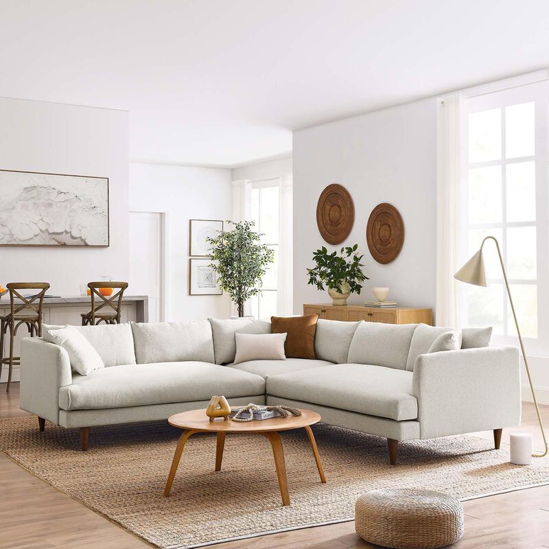 Zoya Down Filled Overstuffed 3-Piece Sectional Sofa image number 5