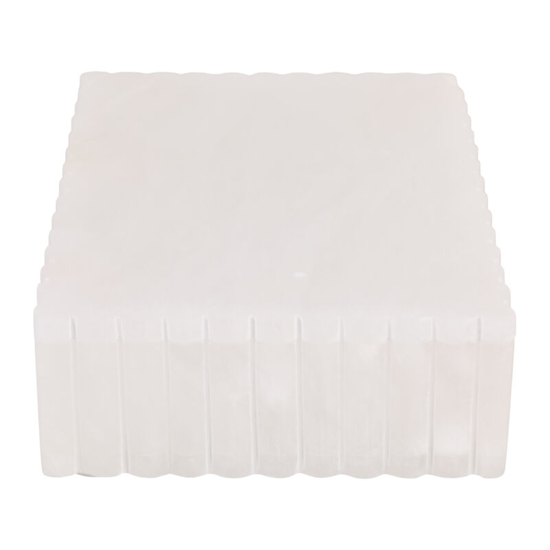 8x6" Ribbed Alabaster Box image number 2