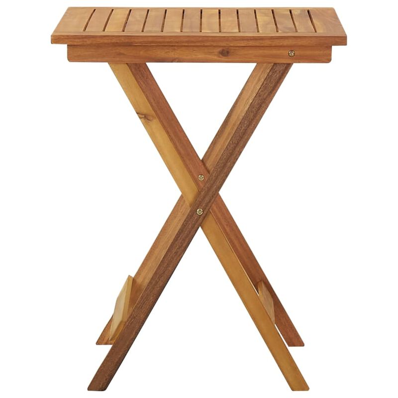 vidaXL Folding Garden Table 23.6"x23.6"x29.5" Solid Acacia Wood